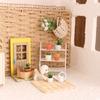 Iron Miniature Plant Holder For 1/12 Scale Doll House Scene Setting Display with Potted Flower for Living Room Decors