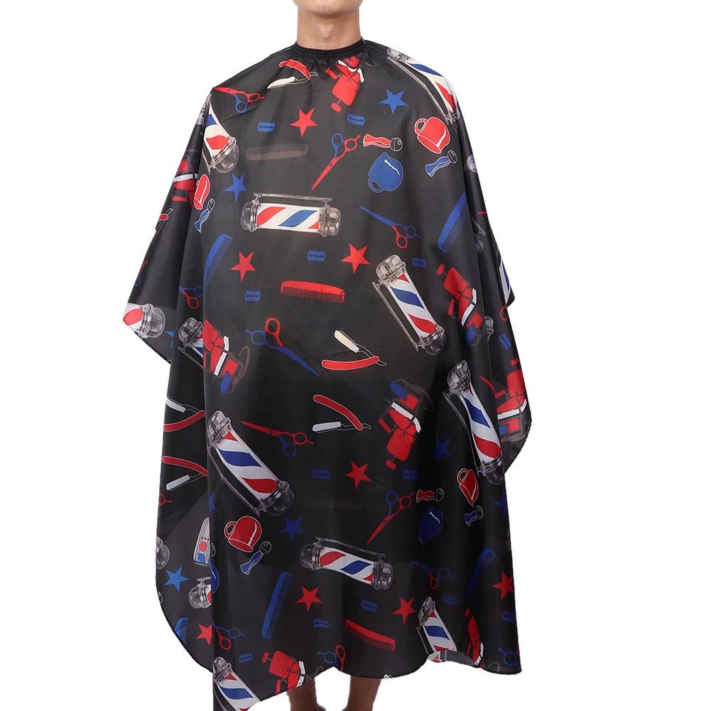 Fashionable Barber Shop Hairdressing Cape Hair Cutting Apron Hair Beauty Tool 160x140cm (Black)