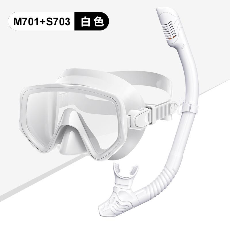 2026 Hot Ergonomic Design Leakproof Liquid Silicone Universal Adult Snorkeling Tempered Glass Diving Mask Set