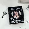Koreansk PVC-fotonhållare Svart Cortis 32 Fickor Fotokortsbok Idol Kortsamlingsbok