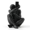 Black Figure Sculpture Room Aesthetic Decor Creative Character Resins Crafts Abstract Figures Statue Desk Decoration Miniatures