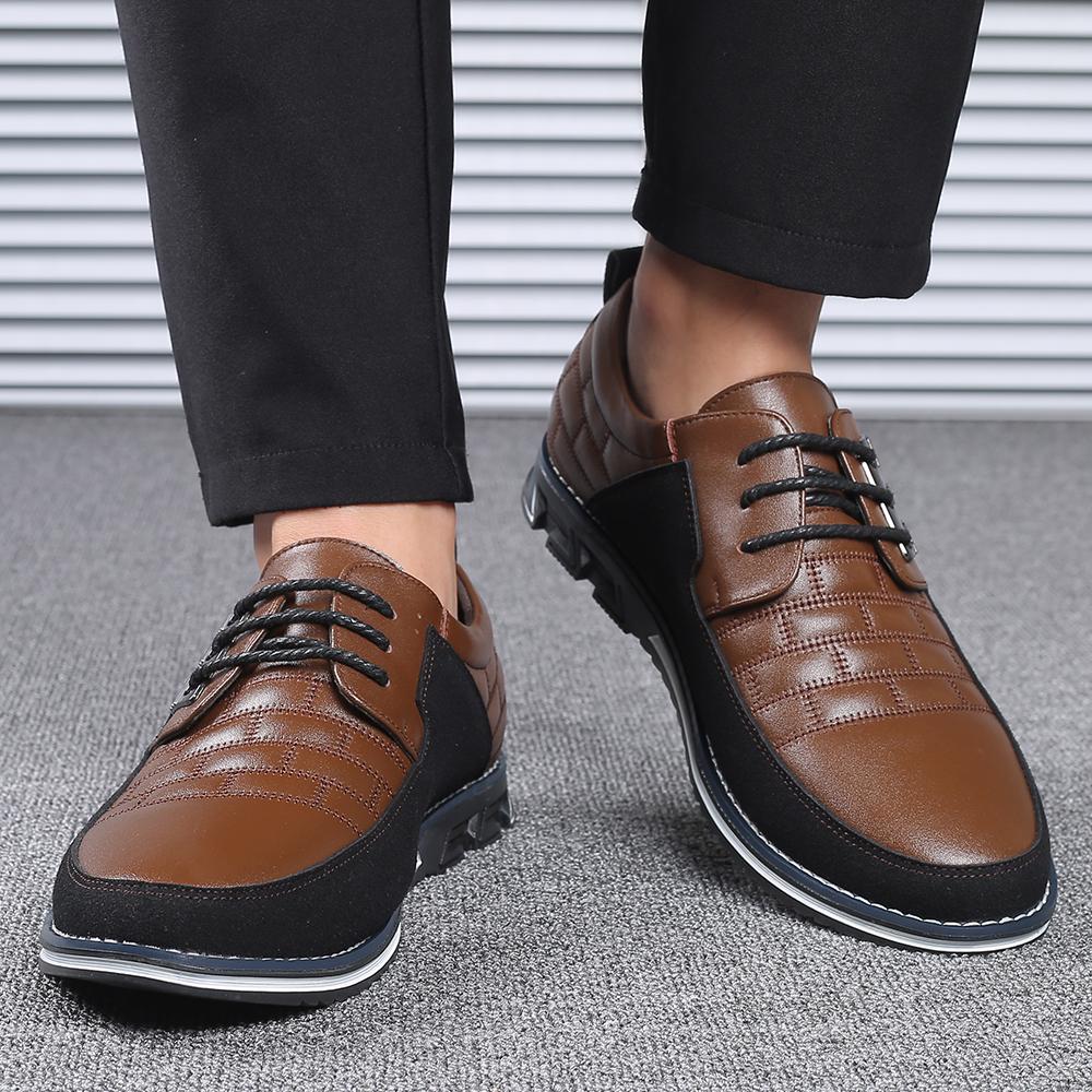 Men Leather Shoes Brand Fashion Business Shoes Male Formal Wedding Party Casual Shoes Genuine Leather Men Loafers Boat Sneakers