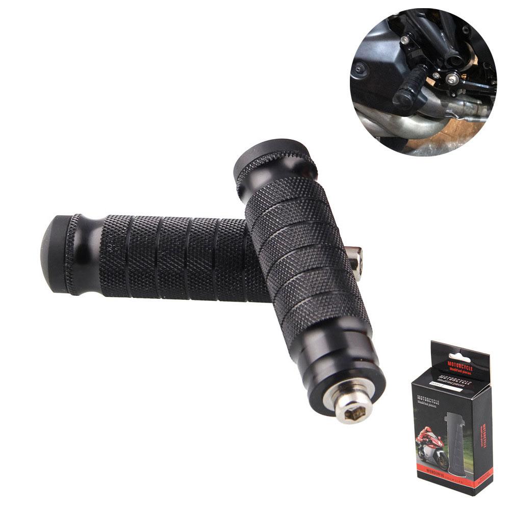 1 Pair Motorcycle Rear Passenger Footrests Aluminum Alloy Non-slip Footpegs Foot Rest Pegs Pedals Modified Parts