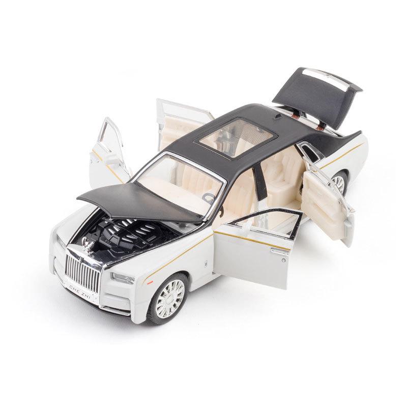1:32 Rolls-Royce Phantom Toy Car with Suicide Doors, Sound & Light, Alloy Pull-Back Model