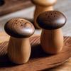 Creative Retro Mushroom Toothpick Box Home Walnut Wood Cute Chinese Antique Style Decoration Solid Wood Toothpick Holders