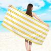 Modern Minimalism Striped Beach Towel Classic Nautical Double Stripe Print Quick Dry Sand Free Lightweight Towel for Beach Pool