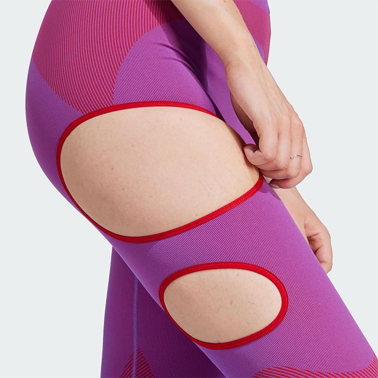 adidas X Rui Zhou Kollaboration FW23 Hollow Design Enge Sporthose Damen Hose Leuchtend-Lila IB1266