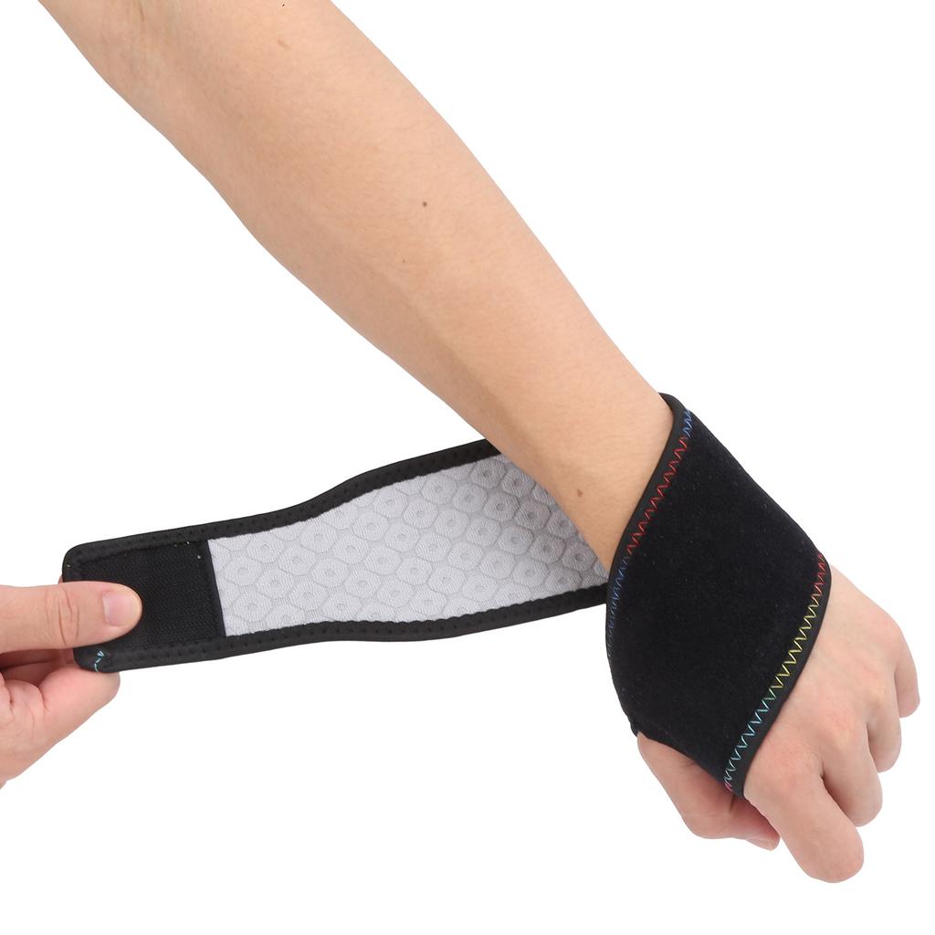 Nadgarstek Wsparcie Sportowe Elastyczna Opaska Uciskowa Regulowany Ochraniacz Bezpieczeństwa na Nadgarstek Czarny