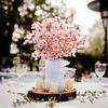40cm Pink Artificial Cherry Blossom Flower Silk Peach Flowers Fake Plants Arrangement for DIY Garden Home Wedding Party Decor