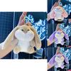Cute Rabbit Plush Toy With Silver Keyring For Bag Accessory And Collection