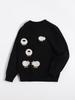 Little Sheep Children's Cashmere Sweater - Black Knitwear, Thickened Versatile Cartoon Design