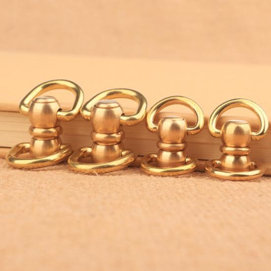 3 stk nøkkelring Vintage messing dobbel rotasjon nøkkelringer Praktisk slitesterk maskinvarekontakt for hjemmet