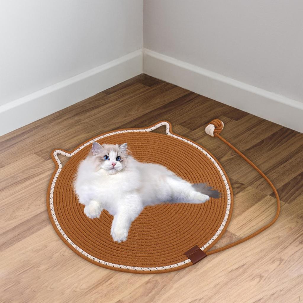 Cat Scratcher Mat Furniture Protector Cotton Rope Horizontal Scratch Pad Scratching for