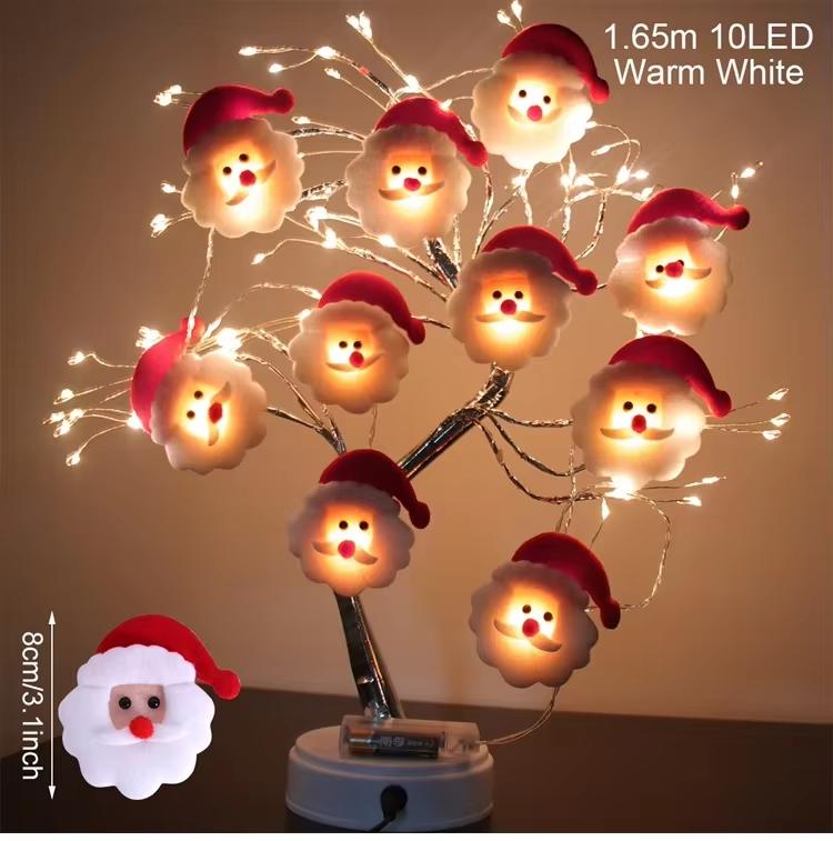 Snowman Christmas LED Garland String Light Merry Christmas Decorations For Home 2026 Xmas Tree Ornament Navidad New Year Gifts