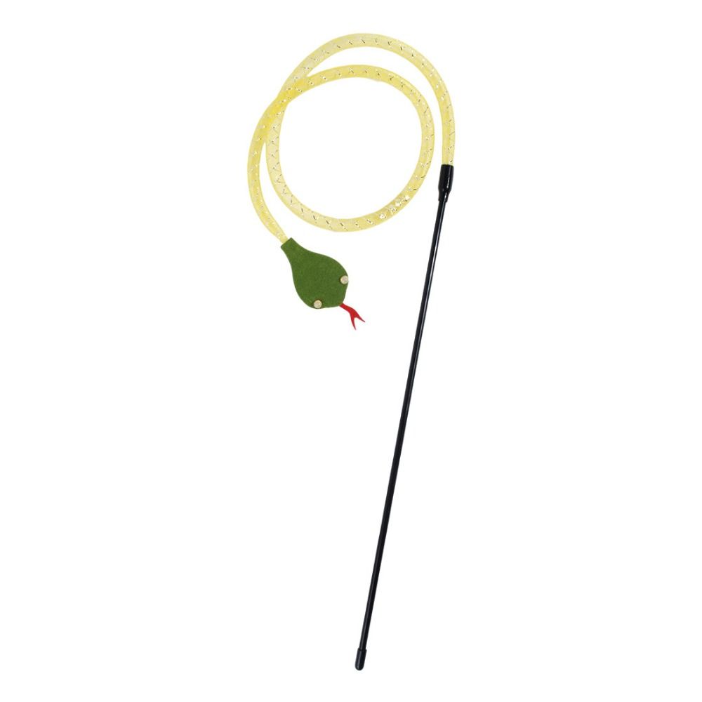 

Flexible Cat Teasing Stick Simulation Kitten Teasing Pole Snake Cat Teaser Wand Self Happy cat toy