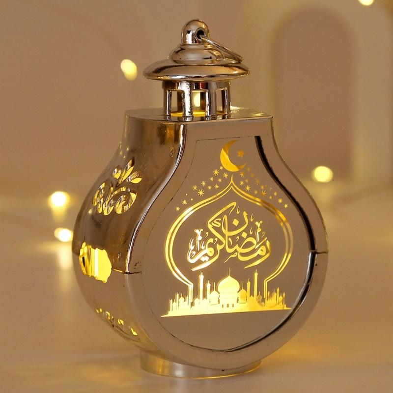 EidMubarak Light Lamp Ornament Islamic Party Decor Supplies Ramadas Wind Lamp Decor for Home Party