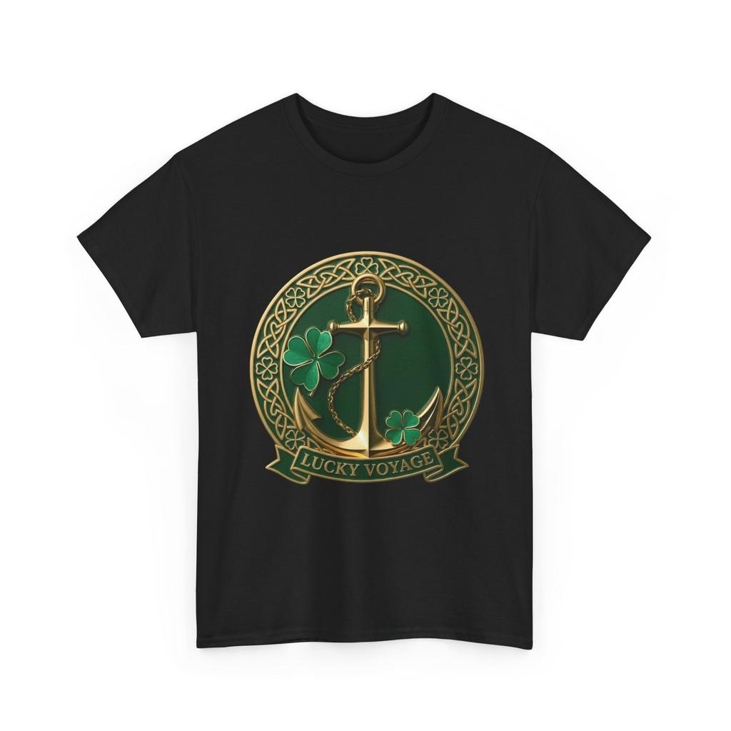Lucky Voyage St Patrick Cruise Shirt Irish Shamrock Anchor Tee
