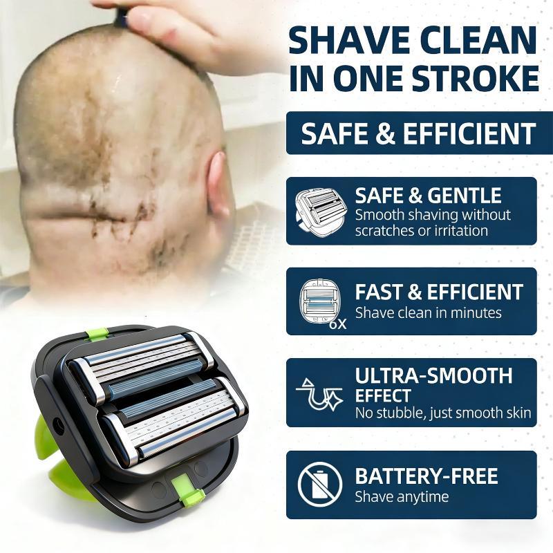 Men'S Convenient Multi-Blade Shaver Effortless Bald Head & Body Hair Grooming For Unisex Washable Shave Clean In One Strok