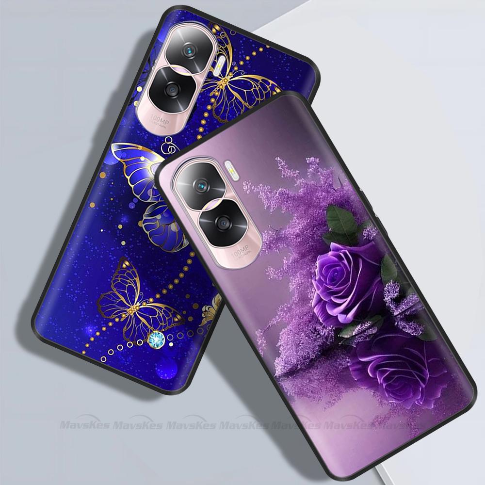 Carcasă pentru Honor 90 Lite 5G Carcasă pentru Honor 90 Smart Floare Silicon Lichid Moale Carcasă Telefon Pentru Honor 90 Pro Carcase Honor90 Husa 90Lite
