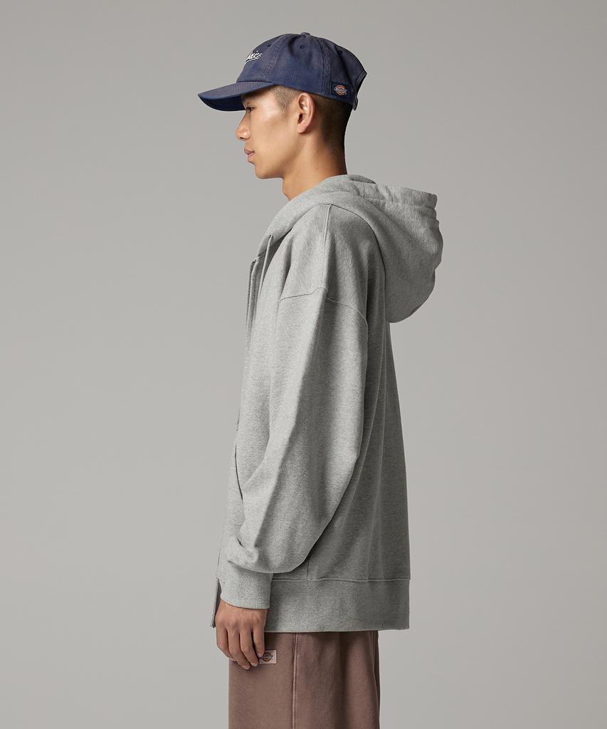 Dickies Basic Logo Kapuzenpullover mit Reißverschluss Melange Grau