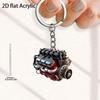 2D Flat Motorcycle Fishing Reel Drum Boots Keychain Lovely Bag Pendant Great Party Favor Gift for Close Friends