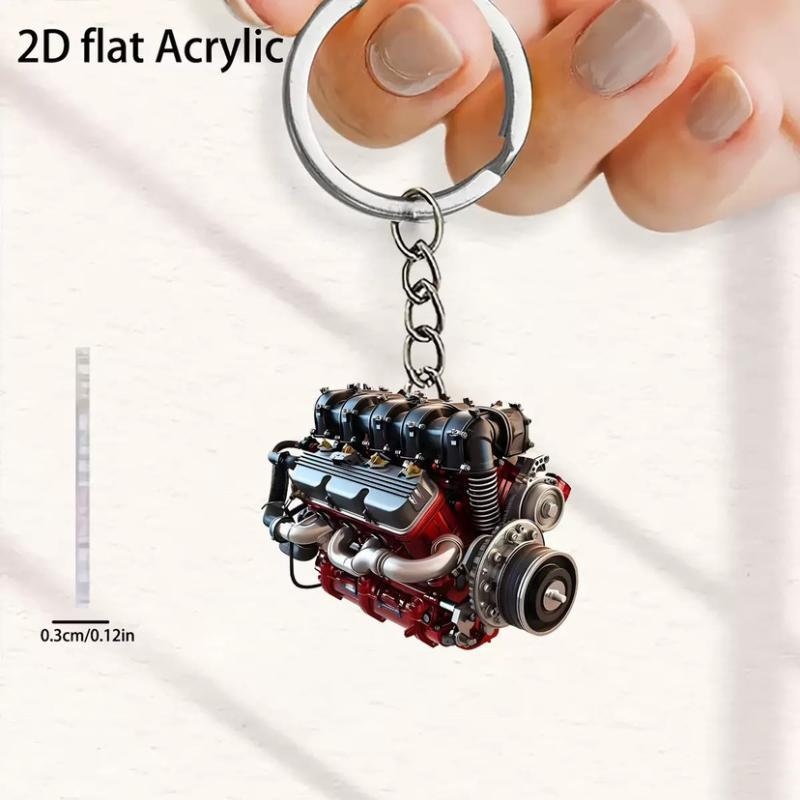 2D Flat Motorcycle Fishing Reel Drum Boots Keychain Lovely Bag Pendant Great Party Favor Gift for Close Friends