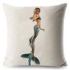 Luxurious Anime Cartoon Mermaid Pillow Cover For A Chic Sofa Living Square Pillow Case