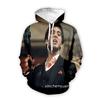 Cross Border Popular Scarface 3D Printed Long Sleeved Sweatshirt for European and American Men's Casual Hooded Sweatshirt
