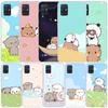 Cute Peach Goma Cat Soft Cover for Samsung Galaxy A12 A22 A32 A52 A72 A02S Phone Case Note 20 Ultra 10 S10 Plus A51 A71 A50S A20