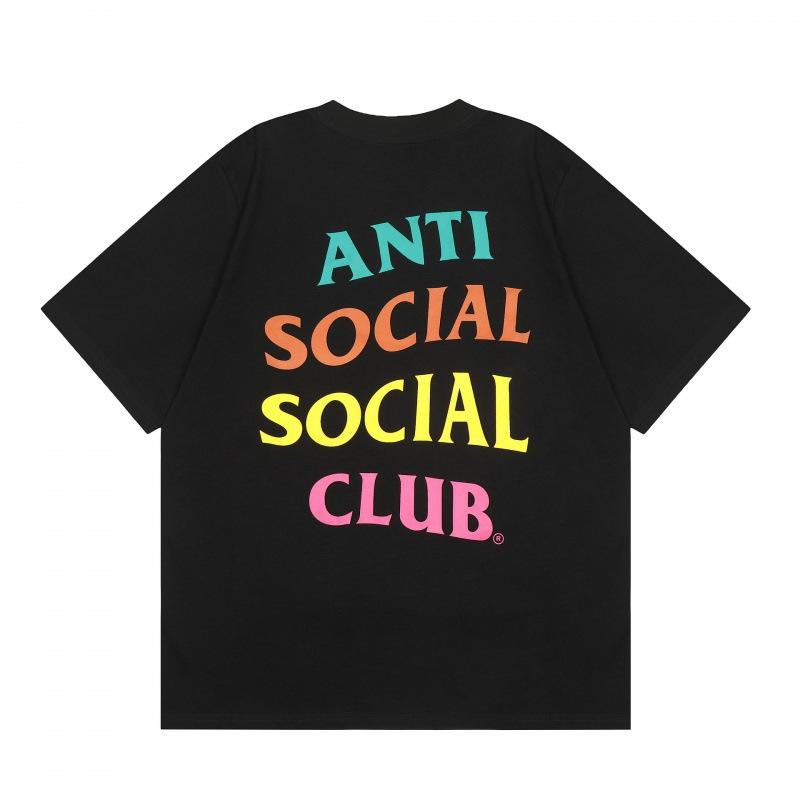 GUOYAN TOP Nieuwe 2026 ASSC Letterprint Ronde Crewneck Korte Mouw Unisex ASSC T-shirt Straatmode Katoen Losse Pasvorm Jeugd Mode T-shirt L