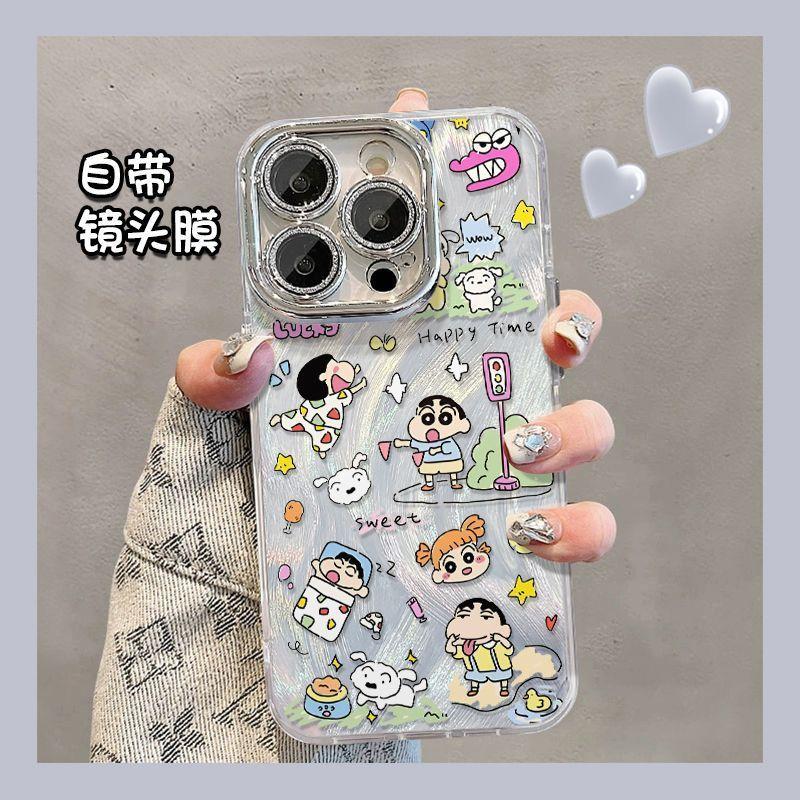 New Cute Graffiti Small New Application Apple 11promax Mobile Phone Case 11 Soft Case 11 Cartoon 11 Fine Hole Anti-drop