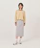 Grass Plan Basic Banding Skirt_Melange Gray