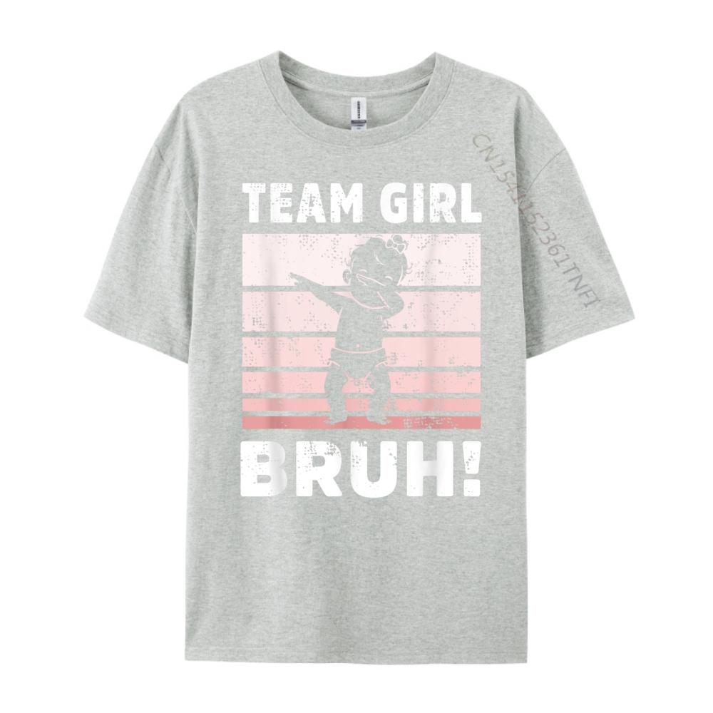Family Team Girl Bruh Gender Reveal Party Announcement Cotton Graphic Tees Long Sleeve TShirt Men Designer Clothes