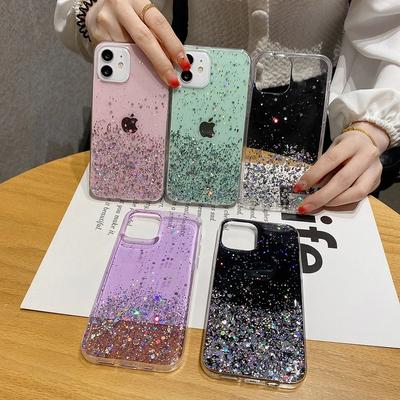 Für iPhone 16 Pro Hülle Luxus Glitzer Pailletten Handyhülle für iPhone 16 15 14 Plus 13 12 11 Pro XS Max XR X Klare weiche TPU Rückschale