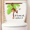 Monkey Toilet Paper Wall Sticker - Removable Decoration CH81826