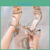Fashion Slipon High Heels For Women With Waterdiamond Embellishments For Summer Parties