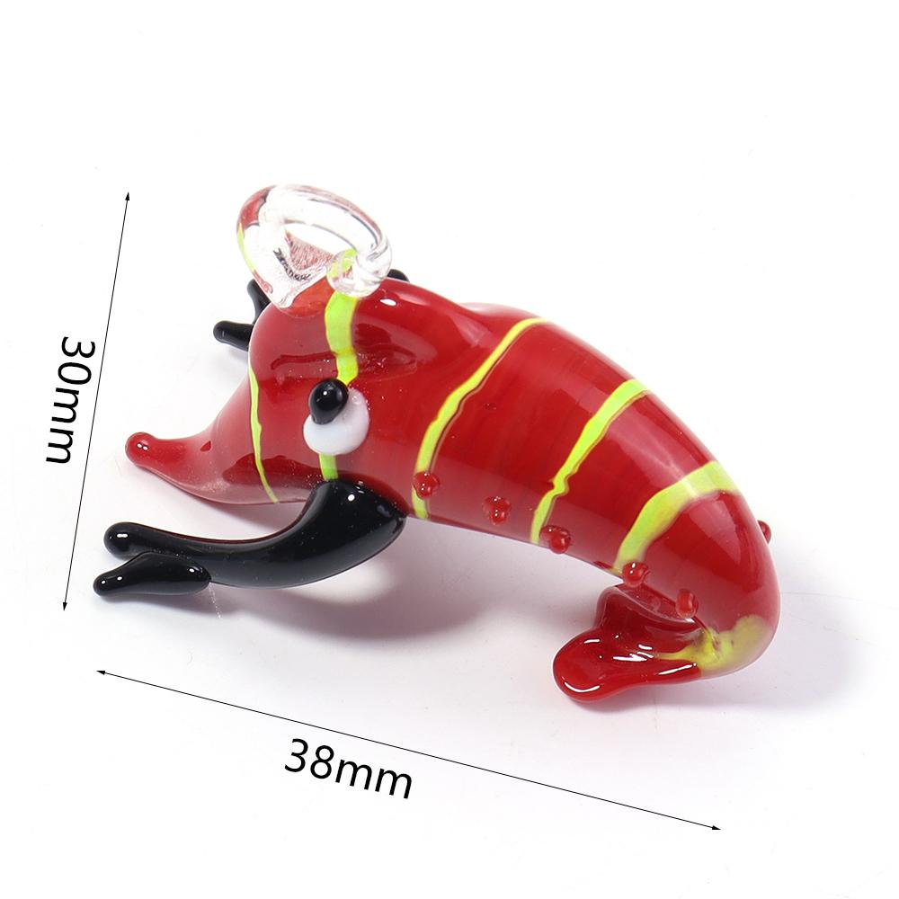 Animal Lampwork Beads Cartoon Dolphin Frog Shrimp Fish Glass Sea Animals Charms For DIY Jewelry Making Bracelet Pendant Keychain