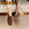! Korean Version of Loafers, Lace-up, Soft-soled Lazy Shoes, Casual Flat-soled Single Shoes, Chengdu Handmade, Comfortable and Versatile