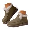 Women's Plush And Thick Flat Soled Thick Heeled Boots Cotton Casual Shoes Women Wedges