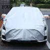 Waterproof Ice Guard for SUVs Car Windshield Snow Cover with Hood Extension, Aluminum Film Half Universal Fit Sun Shade Cover, Winter Frost SUV Sedan