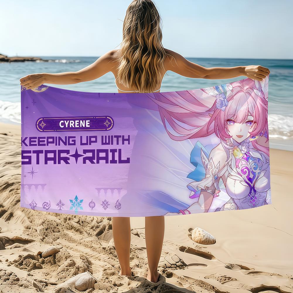 

Game Honkai Star Rail Cyrene a Towel Beach Towel Oversized Quick Dry Towel Absorbent Soft Swim BeachTowels for Men Women W40*H60(CM)