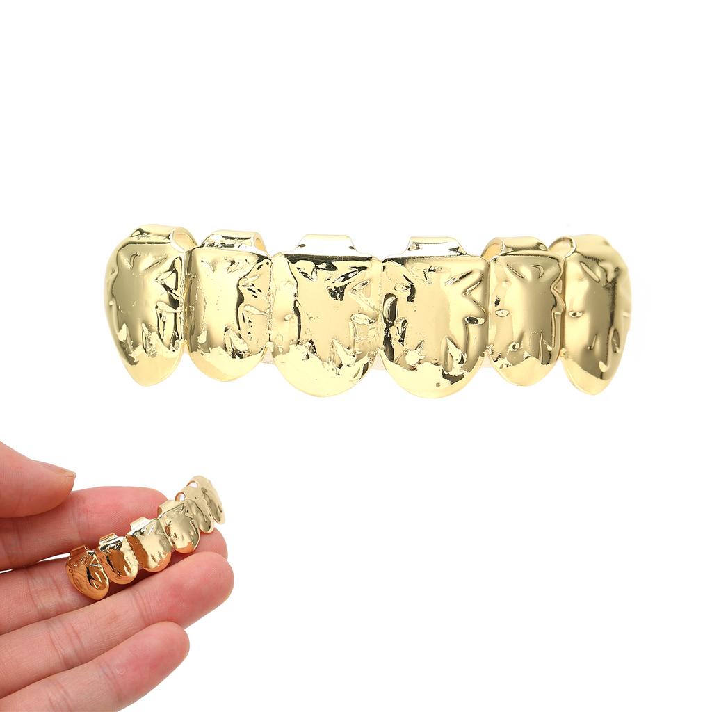 18K Plated Hip Hop Teeth Upper Teeth False Tooth Halloween Festival Tooth Decoration