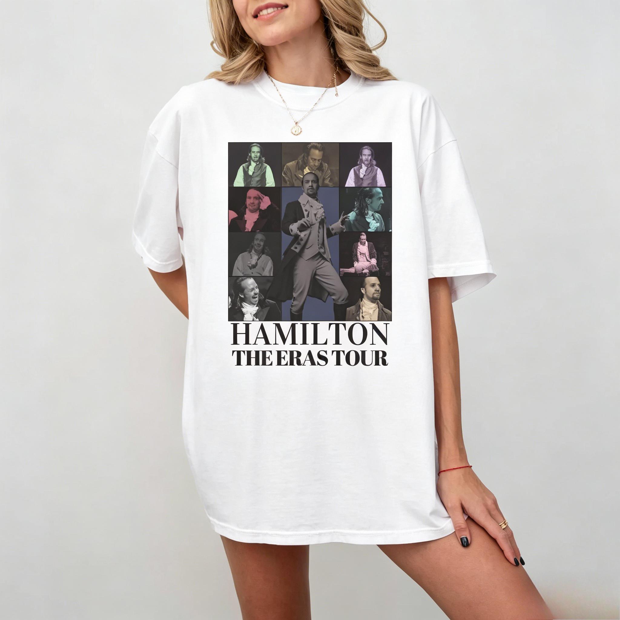 Hamilton The Eras Tour Shirt Broadway Musical Lin Unisexuel Miranda Vintage Photo Print T-Shirt Unisex Casual Cotton Drama S