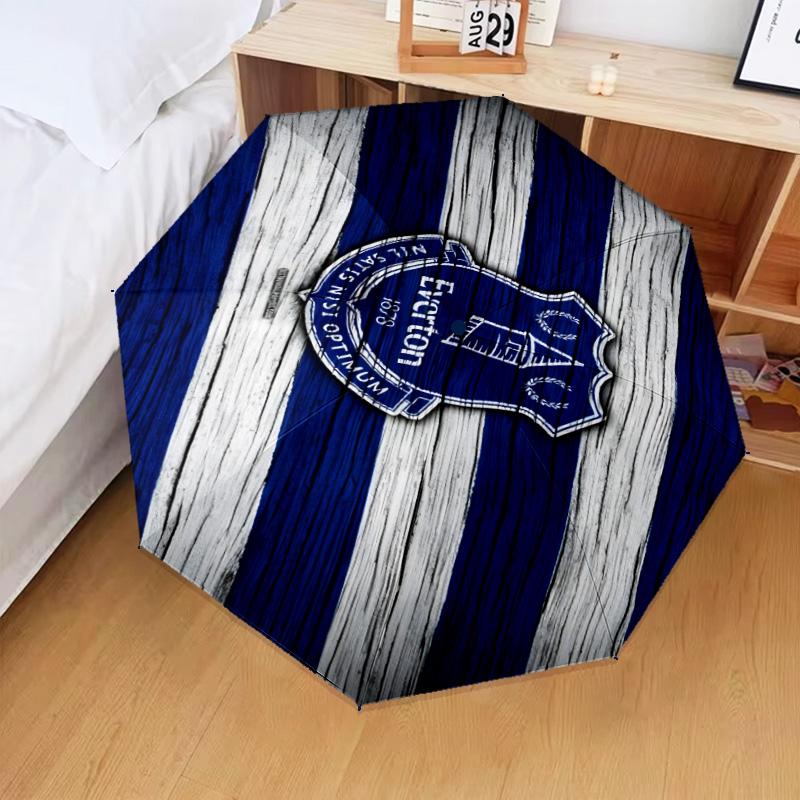 1PC Ever-ton Football Club Crest Printed Umbrella Folding umbrella, automatic umbrella 8-Frame for Travel, camping Fan gifts Christmas Gifts