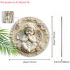 Entzückendes Cherub Holzschild - Engel Rundes Schild für Haustür Wandbehang Dekor - Idealer Hängeschmuck für Zuhause