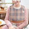 Elderly Adult Eating Bib - Large, 3D Apron for Men and Women, Drool Absorbent