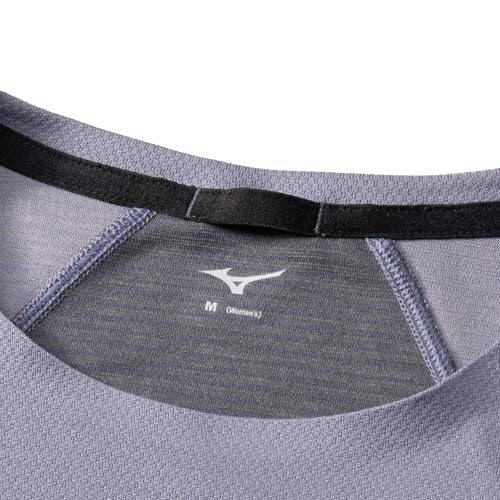 Mizuno Women's Thermal Charge Breath Thermo Shirt (Long Sleeve) for Sports and Running, J2MAC703, Quicksilver