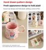 High Value Creative Ceramic Coffee Mug for Women Luxury Home Cafe Cup Exquisite Milk Cup Breakfast Cup Light Luxury