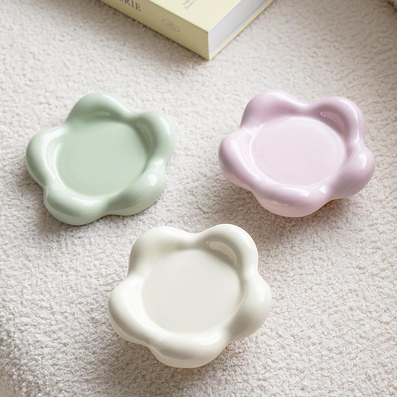Pet Ceramic Bowl Cervical Spine Protection Cat Bowl Cat Food Snack Bowl Pet Dinner Plate Dog Food Bowl Pet Snack Tray