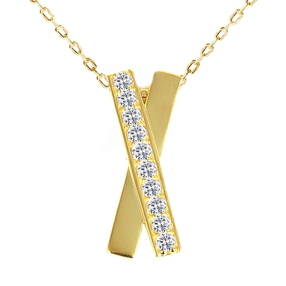 

Gift Jewelry BOX Set Moissanite Necklace Cross SV925 Popular Yellow Gold Azuki Chain Box Present [Diamond Lab] Women s [Gift Set] золотий